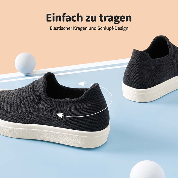 Kids Slip On Machine Washable Sneakers - DARK GREY - 3